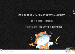 优酷：由于您禁用了cookie导致视频无法播放解决步骤