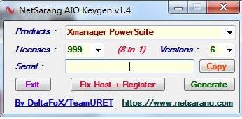 NetSarang AIO Keygen עV1.4֧Xfile/Xmanager/XshellȫϵУ