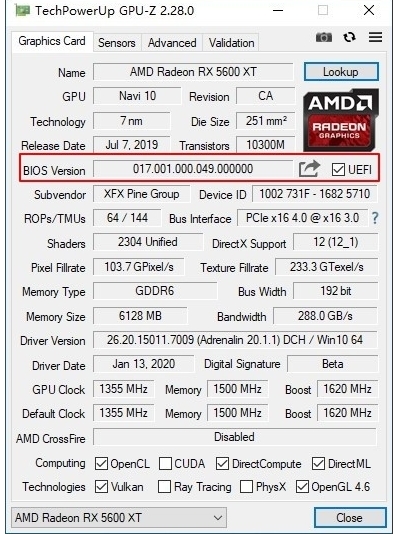 AMD 5600XT显卡如何升级BIOS大副提高性能