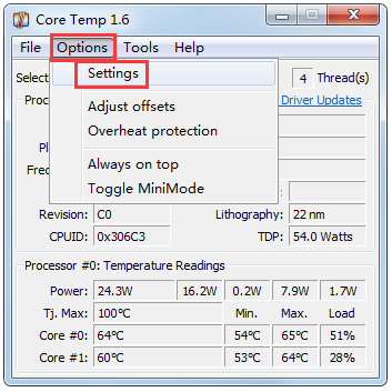 Core Temp(CPU¶ȴ) V1.14 İ