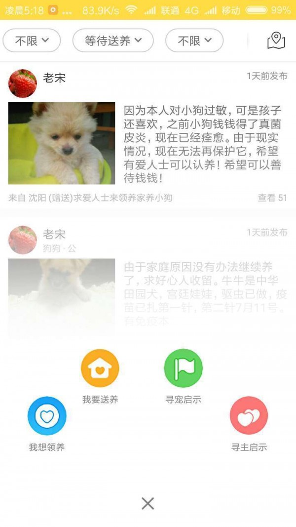 宠物领养APP