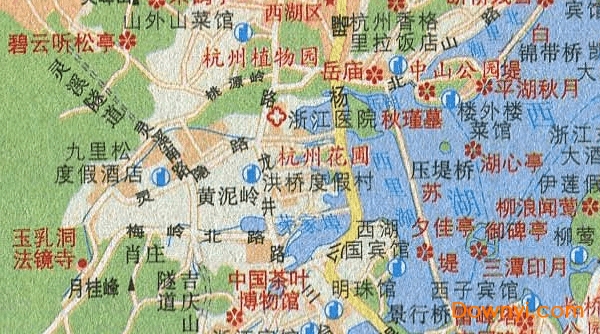 杭州旅游地图景点地图高清版