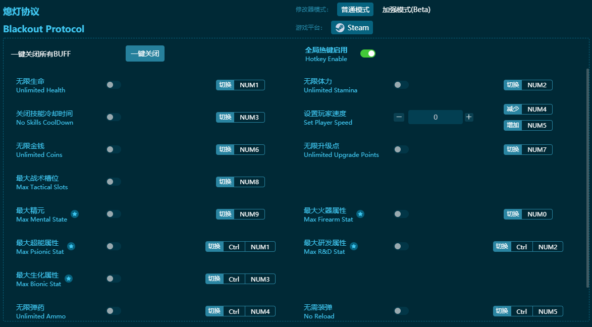 熄灯协议多功能修改器 v2024最新版