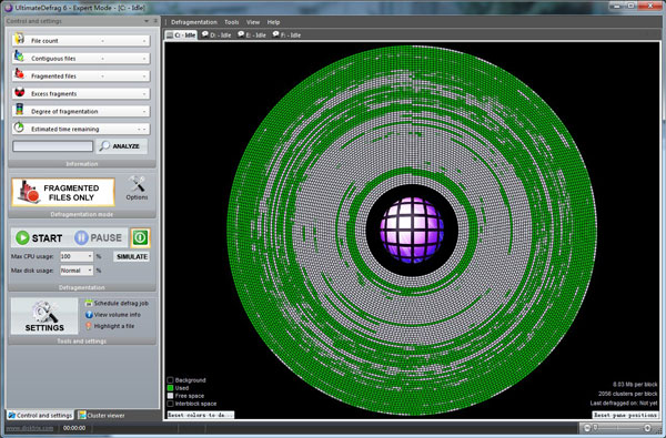 DiskTrix UltimateDefrag(磁盘整理器)