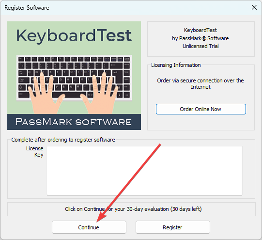 PassMark KeyboardTest(键盘测试)