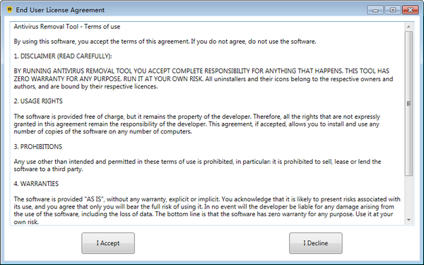 Antivirus Removal Tool val Tool(防病毒软件)